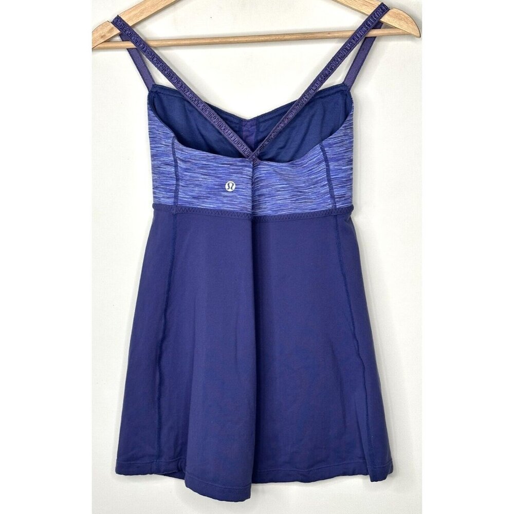 Lululemon Womens Tank Top Dance Strap Criss Cross Yoga Gym Workout Purple Size 6 - Picture 2 of 7